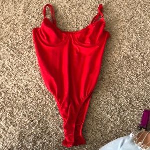 Red bodysuit